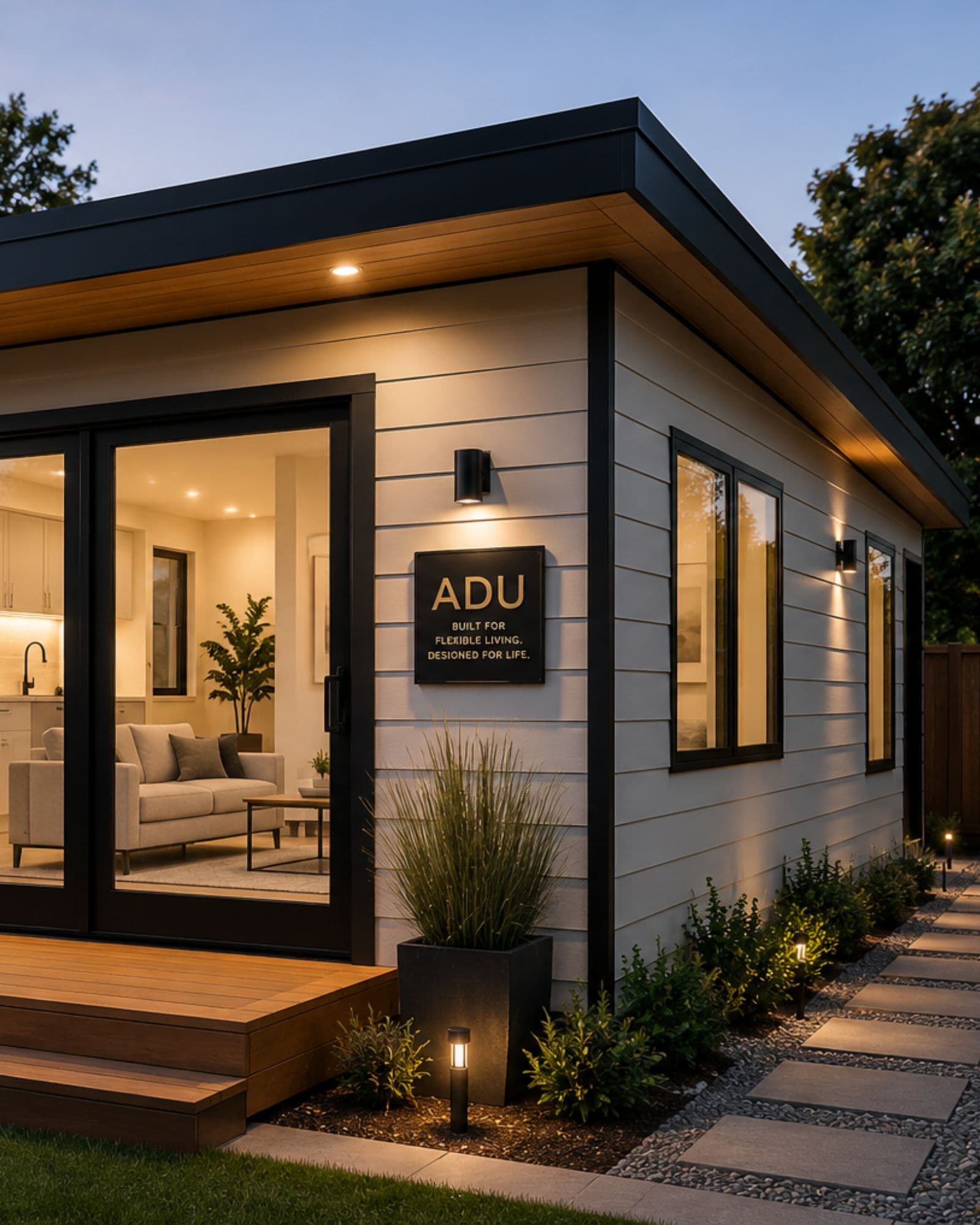 Modern detached ADU with clean architectural lines